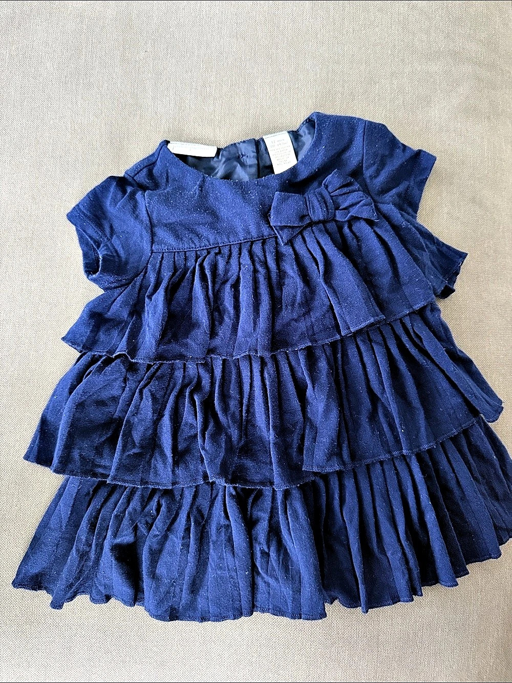 First Impressions Tiered Blue Dress